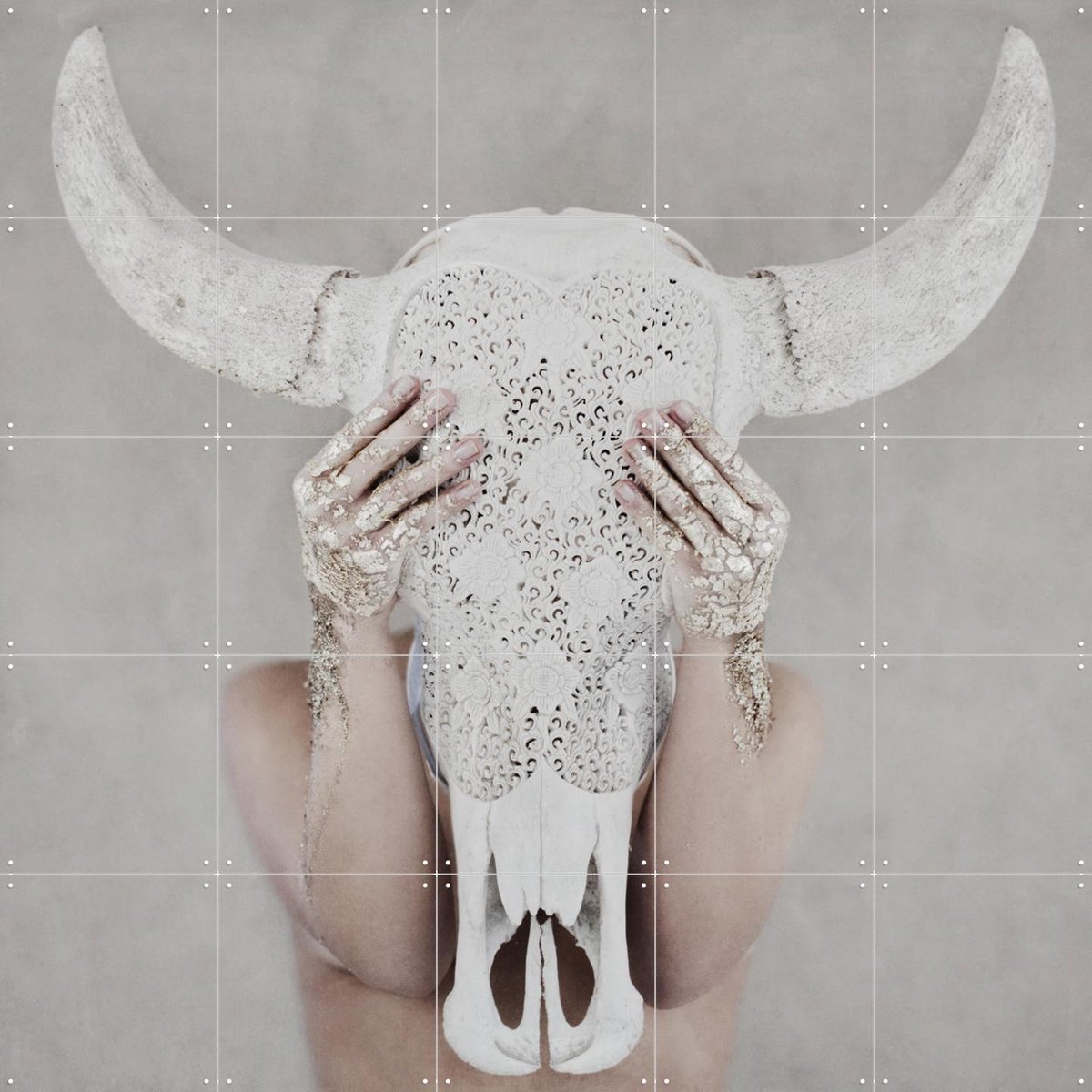 IXXI Lace, STUDIO HANNAH LEMHOLT - 100 x 100 cm - Gratis ophangtool - Grote wanddecoratie en posters - Decoratieve kunsten, Fotografie, Surrealisme
