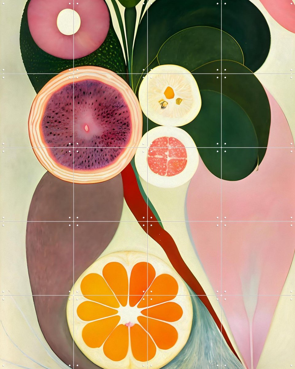IXXI Juicy Mirage, Artclaud - 80 x 100 cm - Gratis ophangtool - Grote wanddecoratie en posters - Illustraties, Digitale Kunst, Abstract, Keuken