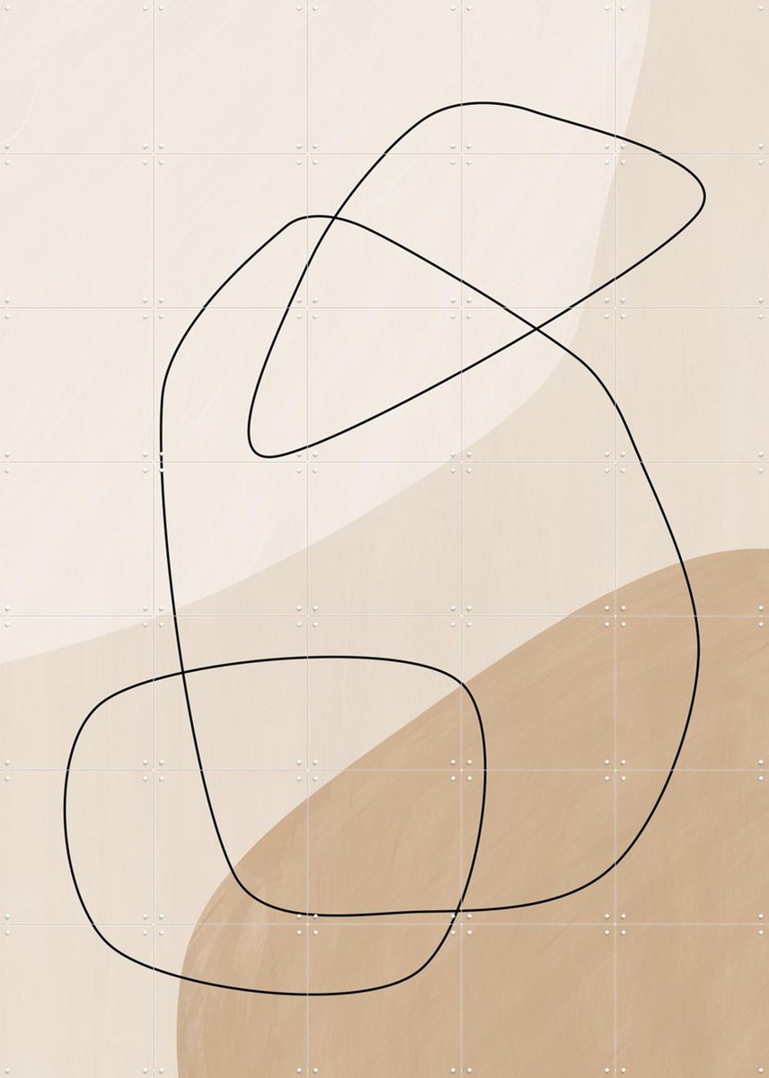 IXXI Graphic Shapes & Lines, Elena Ristova & Various - 100 x 140 cm - Gratis ophangtool - Grote wanddecoratie en posters - Minimalisme, Line art