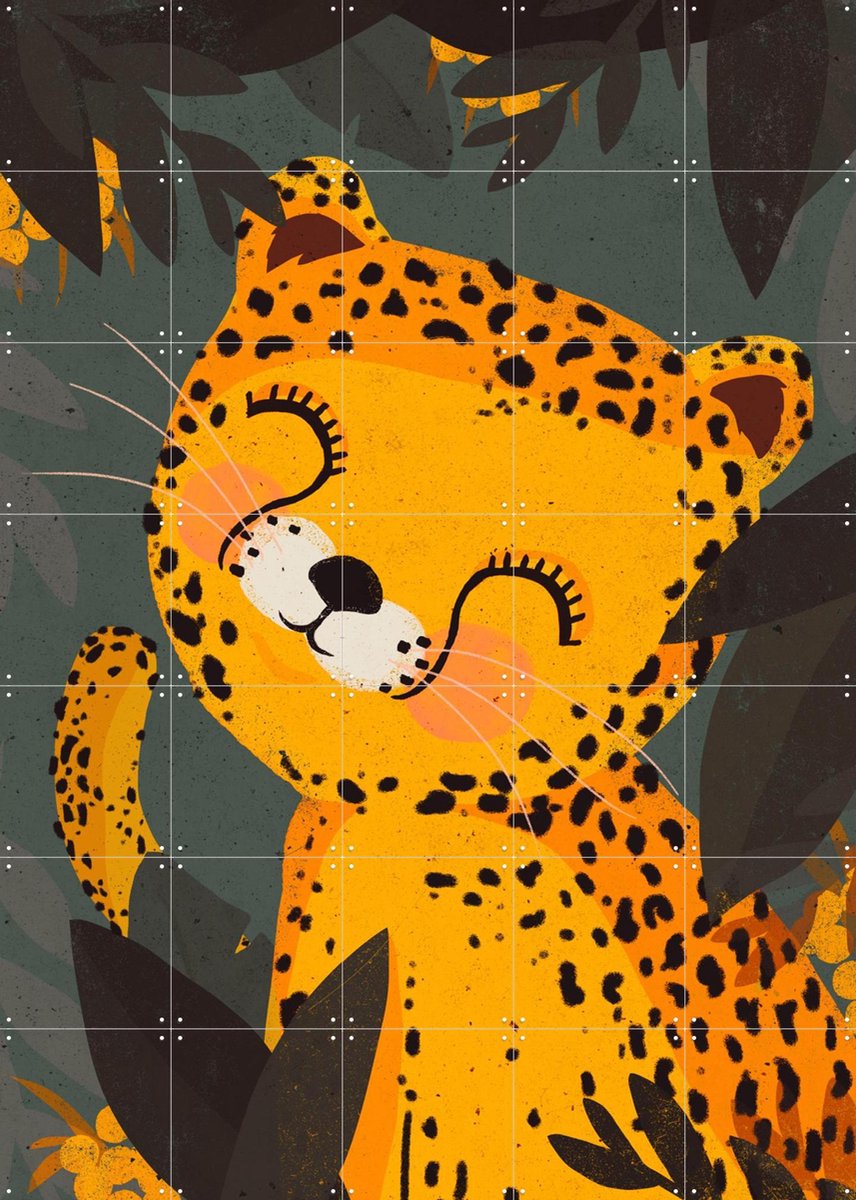 IXXI Little Leo, Treechild & Various - 100 x 140 cm - Gratis ophangtool - Grote wanddecoratie en posters - Kleurrijk, Cartoonesk, Illustraties
