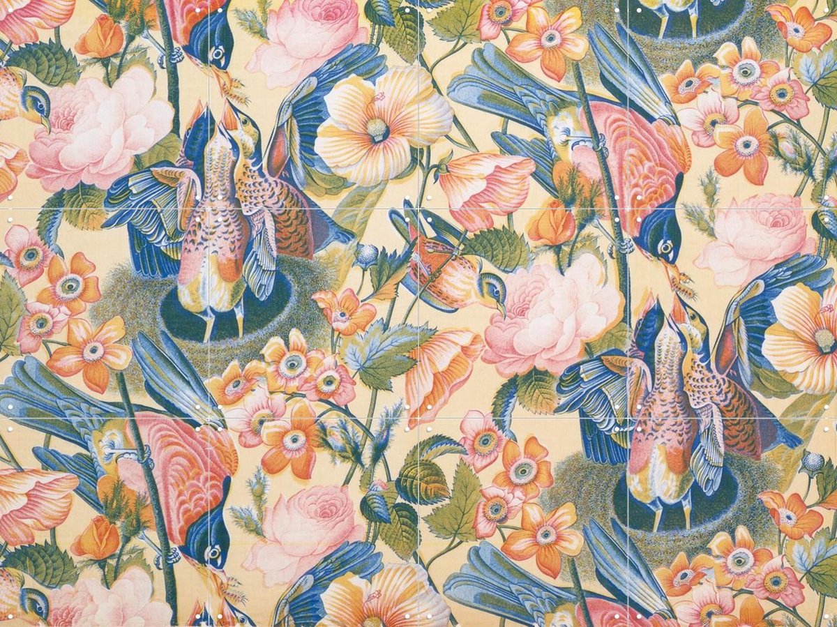 IXXI Furnishing Fabric III, Victoria and Albert Museum - 80 x 60 cm - Gratis ophangtool - Grote wanddecoratie en posters - Art Nouveau, Vintage