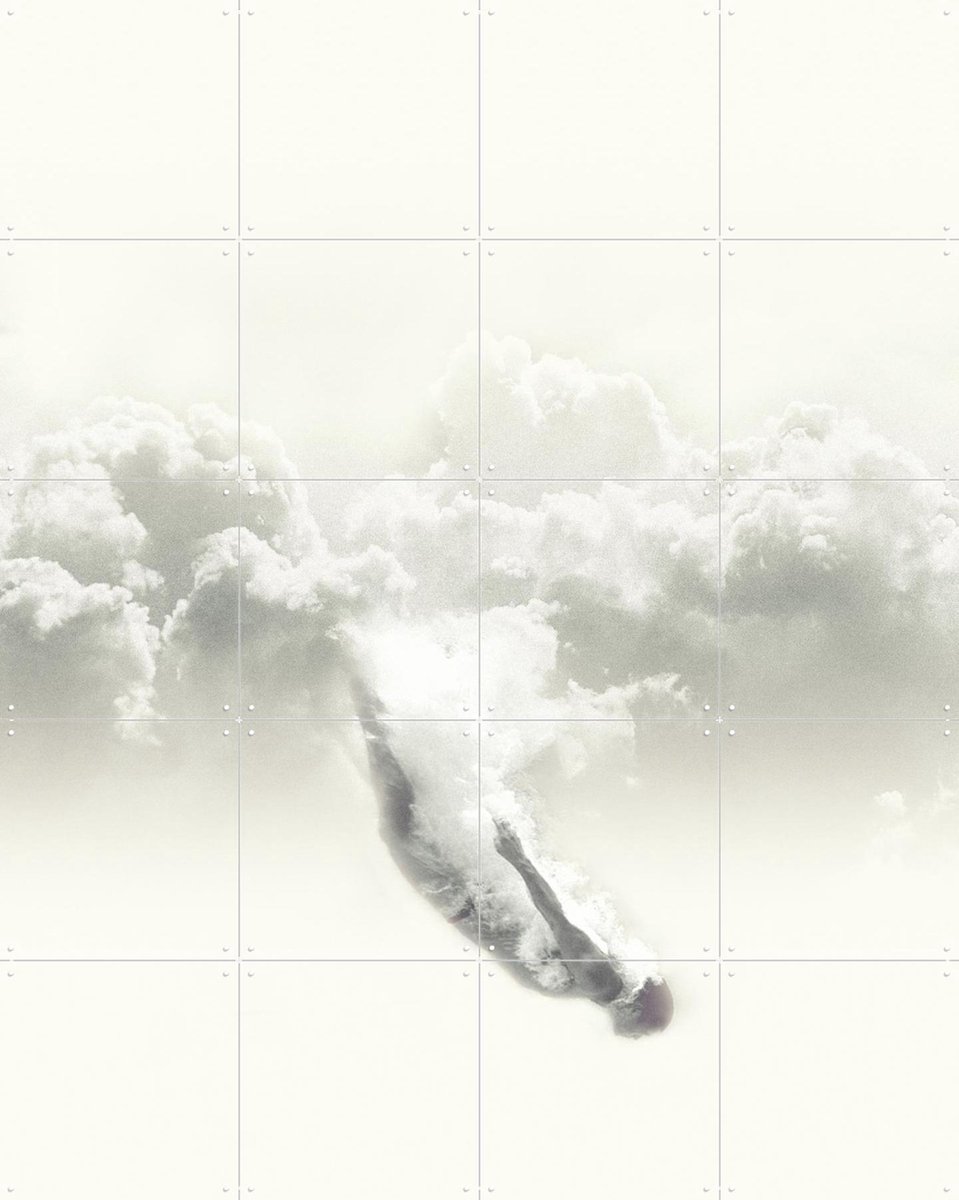 IXXI Sky Diver, Fran Rodriguez - 80 x 100 cm - Gratis ophangtool - Grote wanddecoratie en posters - Fotografie, Minimalisme, Slaapkamer, Woonkamer