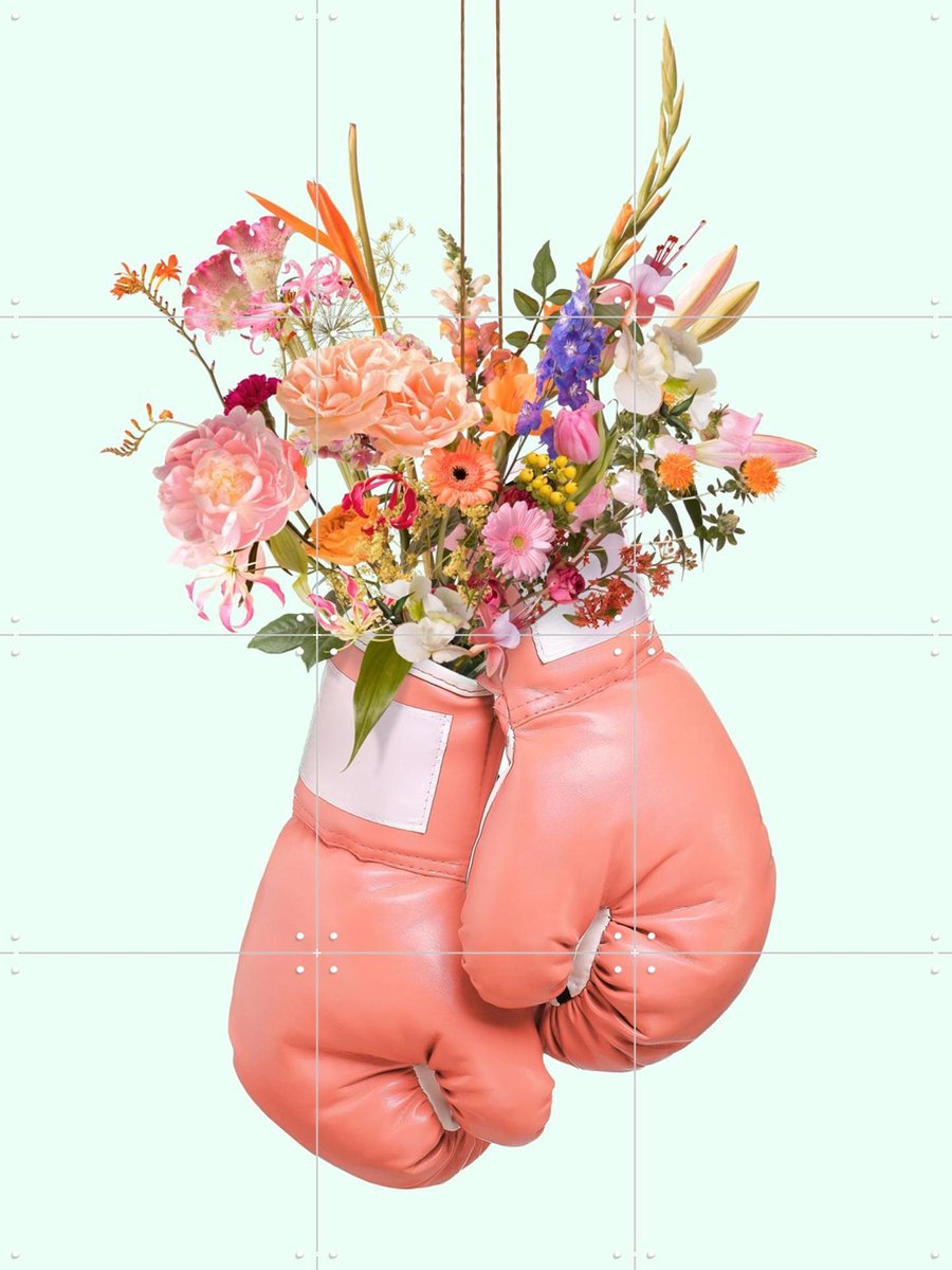 IXXI Flower Power, Paul Fuentes - 60 x 80 cm - Gratis ophangtool - Grote wanddecoratie en posters - Kleurrijk, Fotografie, Gemengde Technieken, Pop