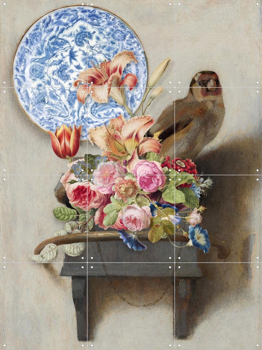 IXXI Het Puttertje - a 2023 mash-up, Marja van den Hurk - 60 x 80 cm - Gratis ophangtool - Grote wanddecoratie en posters - Kleurrijk, Grafisch