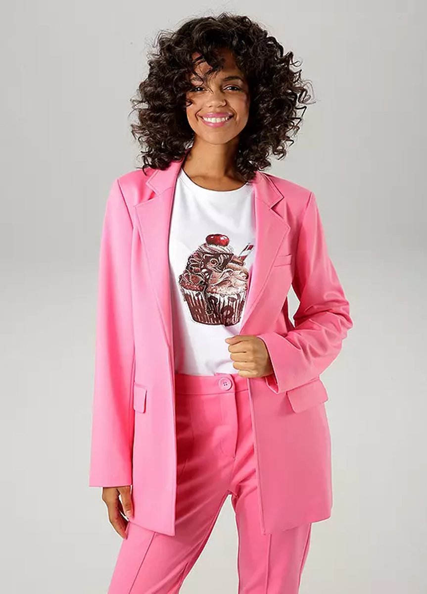 Aniston | Blazer | Edge to edge | Roze | Maat 40