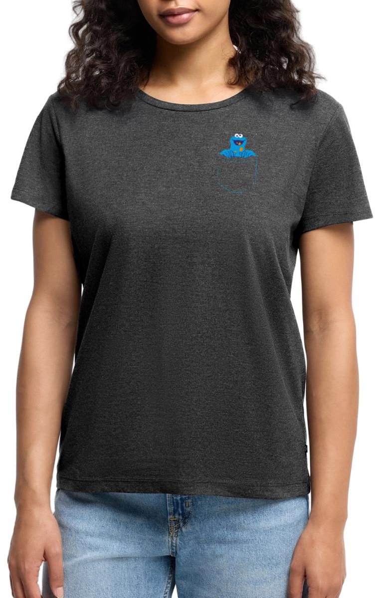 Sesamstraat Koekiemonster In Een Zak Premium T Shirt Dames