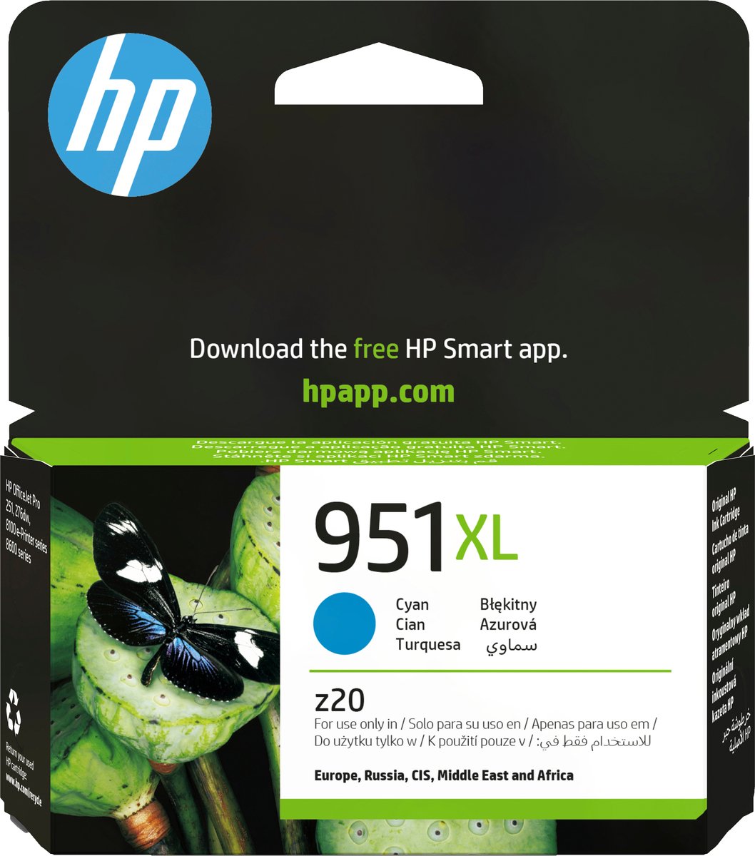 HP 951XL - Inktcartridge / Cyaan / Hoge Capaciteit