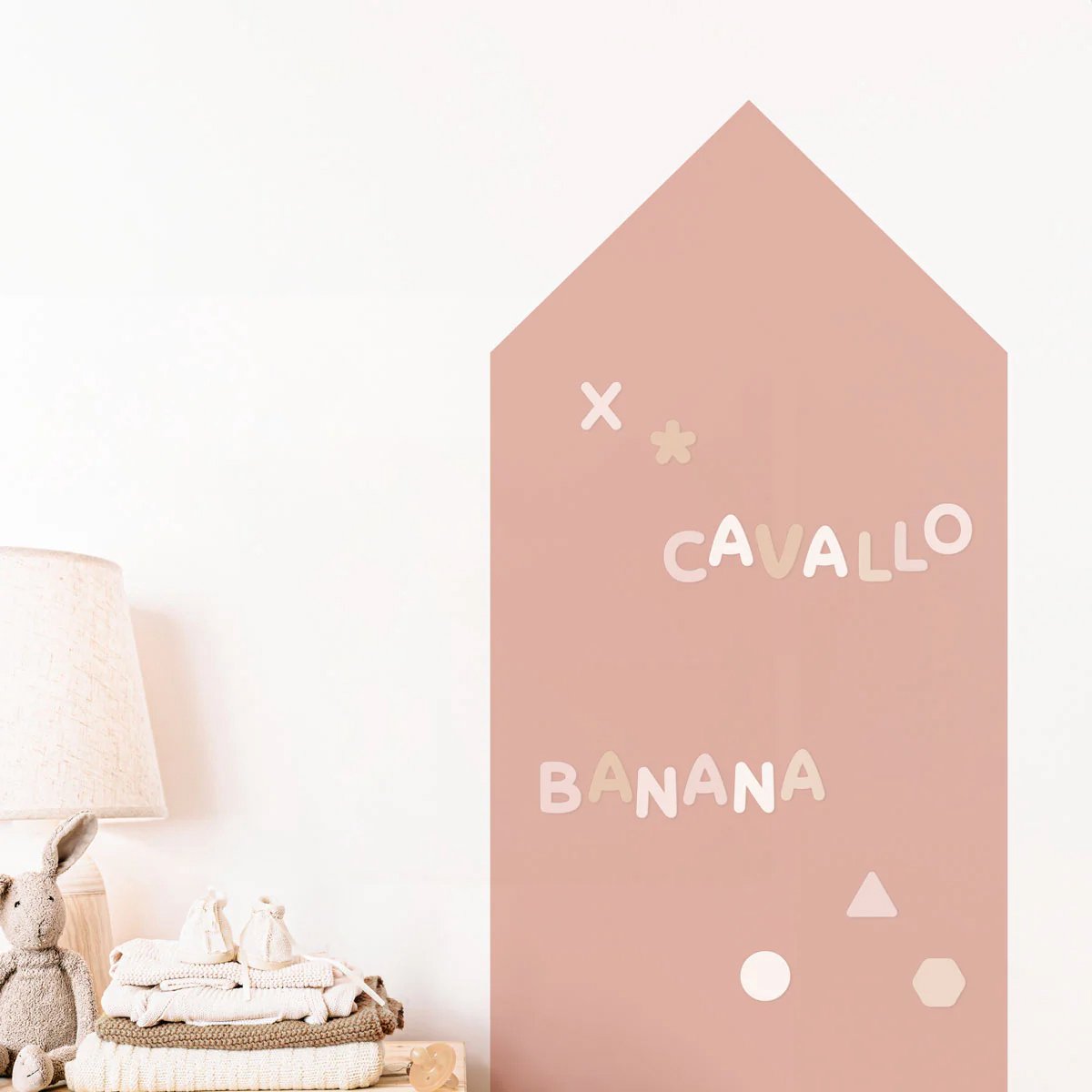 Decochic® - Magnetische muursticker - magneetbord - krijtbord - huis - roze