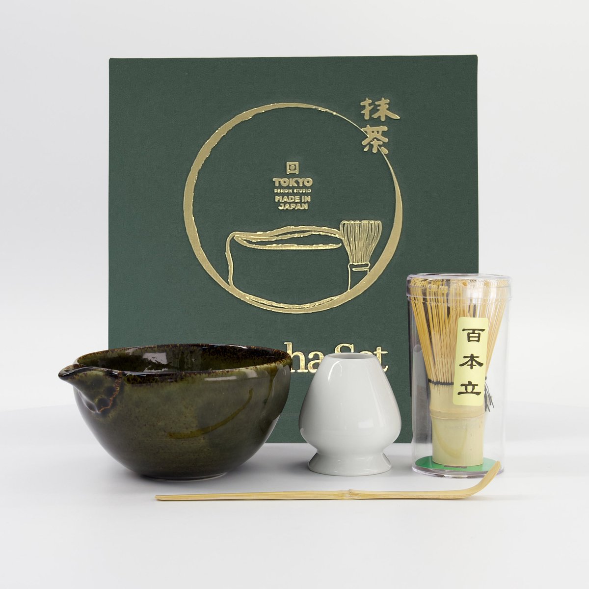 Matcha – Giftset – Amano – Oribe – Green – 14.5 x 6.5 cm – 4 pcs