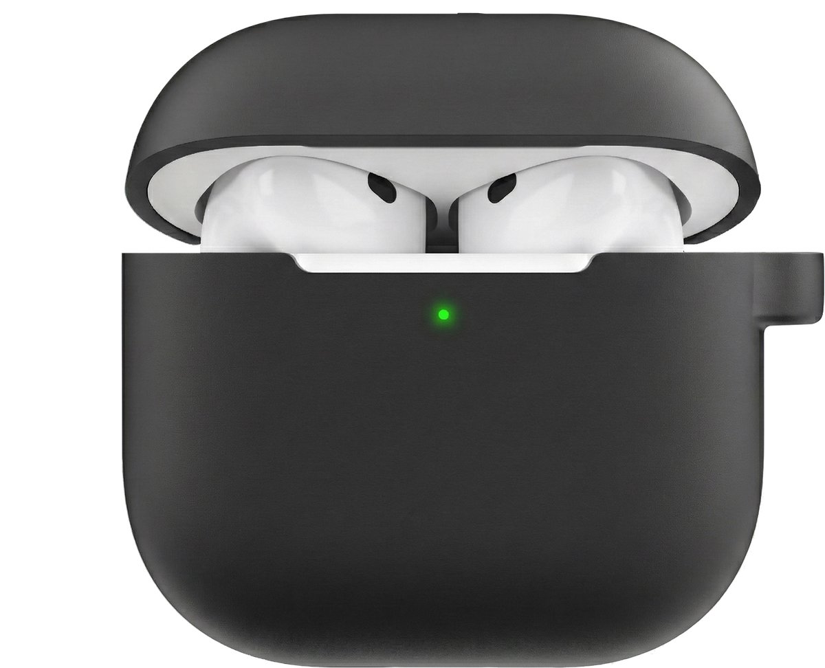 KeyBudz Elevate Hoesje AirPods 4 – Duurzame Bescherming – Zakvriendelijk Ontwerp – Antislip Coating - Zwart