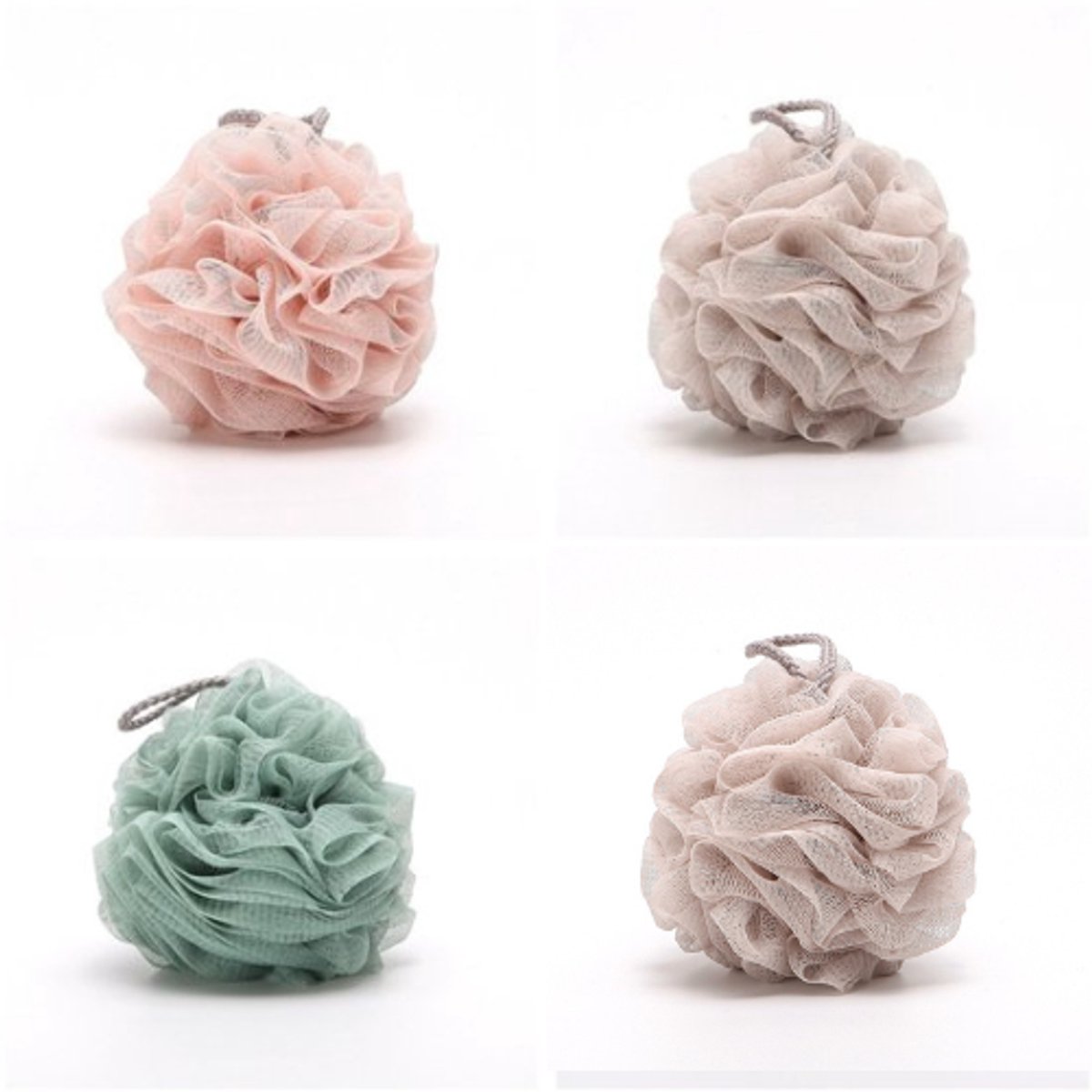 Badsponzen – 4 Stuks – Douche Sponzen – Scrub Sponzen voor Bad & Douche – Zachte Lichaamssponzen – Badaccessoires – Geschikt voor Dagelijks Gebruik