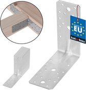 KOTARBAU® 12 Stuks Hoekverbinder, Verzinkt Staal, 150 x 150 x 65 mm, Zilver, Hoekanker Met Ril, Zware Hoekverbinding, Hoekijzer, Versterkingshoek, Montagehoek Voor Houtconstructies