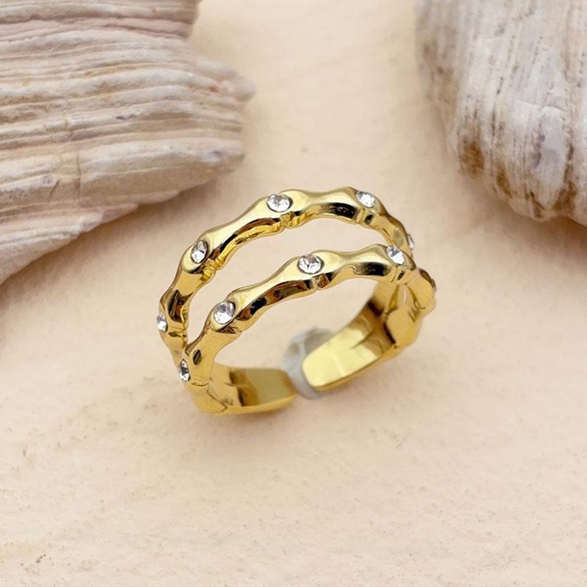 Ring Si Amor Sieraden RL0028-G Roestvrij Staal Kleur Goud