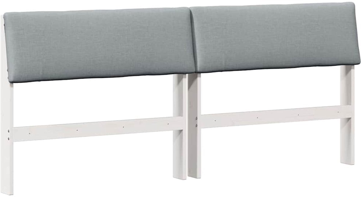vidaXL Gestoffeerd - hoofdbord - Lichtgrijs - 180 - cm - Massief - grenenhout