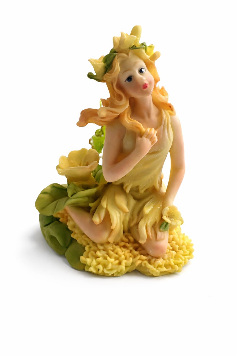 Decoratief elfen- of feeënbeeldje, polyresin 90mm