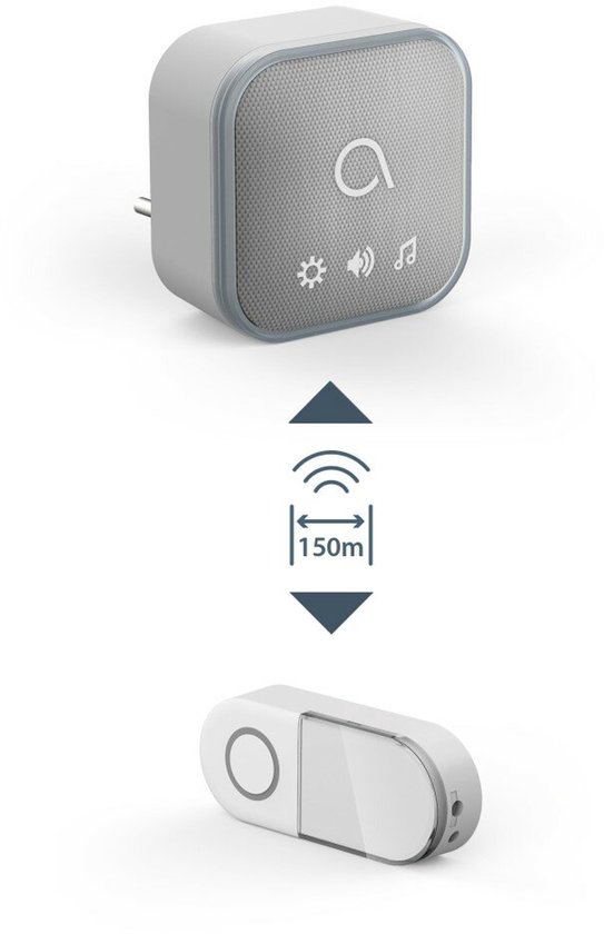 Avidsen 102512-3 Sona-T Plug-In draadloze deurbel met 3 ontvangers voor stopcontact — afbeelding 2