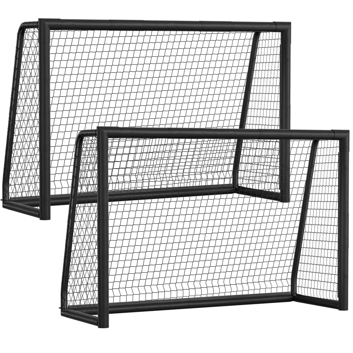 2-delige voetbaldoelset 240 x 160 x 86 cm inclusief doel luchtpomp en grondanker.