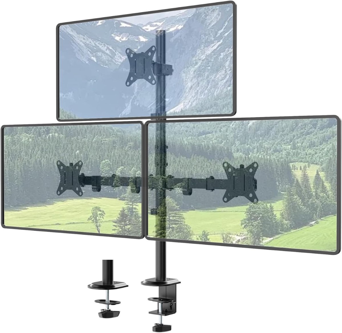 SCH® Monitor Arm 3 Schermen Zwart voor Gaming Monitors - Deze Informatie Volgt Nog - €79,95