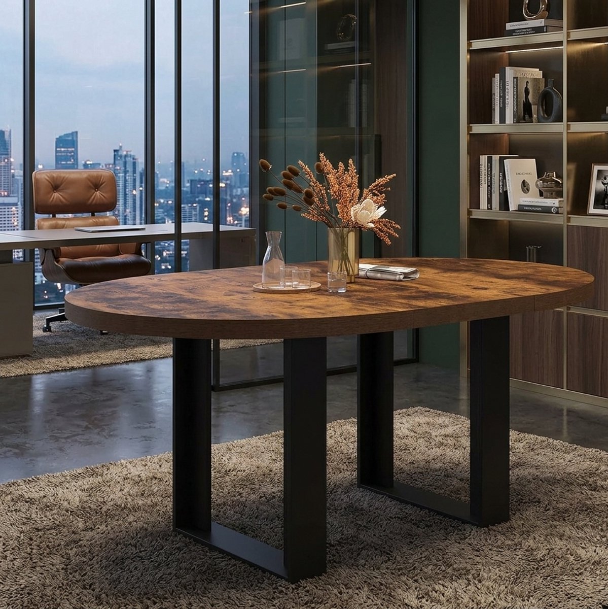 Ronde Eettafel Phoenix - Luxe Houten Eettafel 150 cm - Modern Design - Perfect voor Gezellig Thuis Dineren - Stevig & Duurzaam,Casa Serena – 150 cm – Casa Dorada