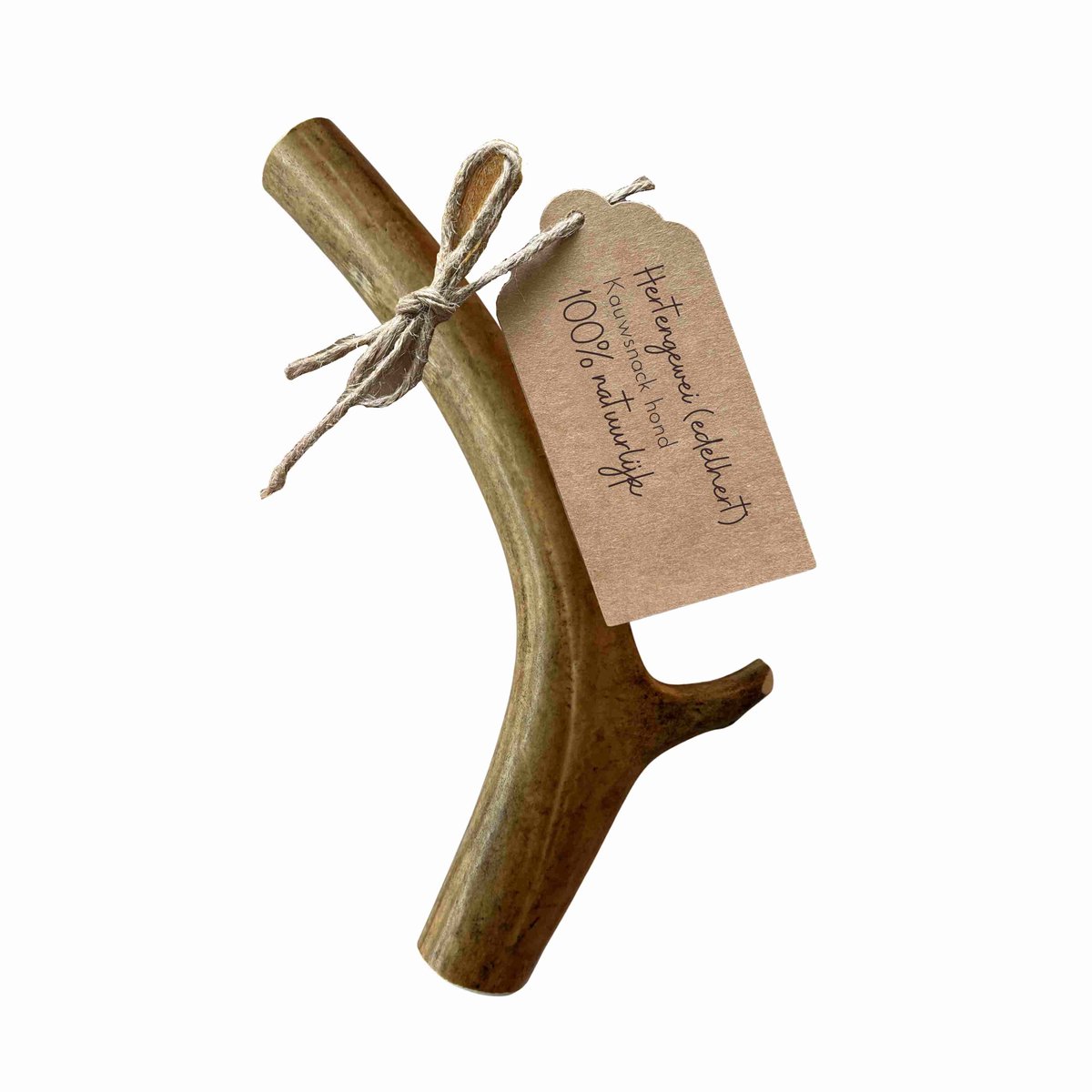 Hertengewei hond 100% natuurlijk, hondensnack, hondenbot - maat L (150–218 gram)
