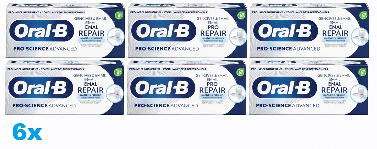 Oral-B Tandpasta Pro-Science Advanced Pro Repair 6 x 75 ml - 6 stuks - Voordeelverpakking