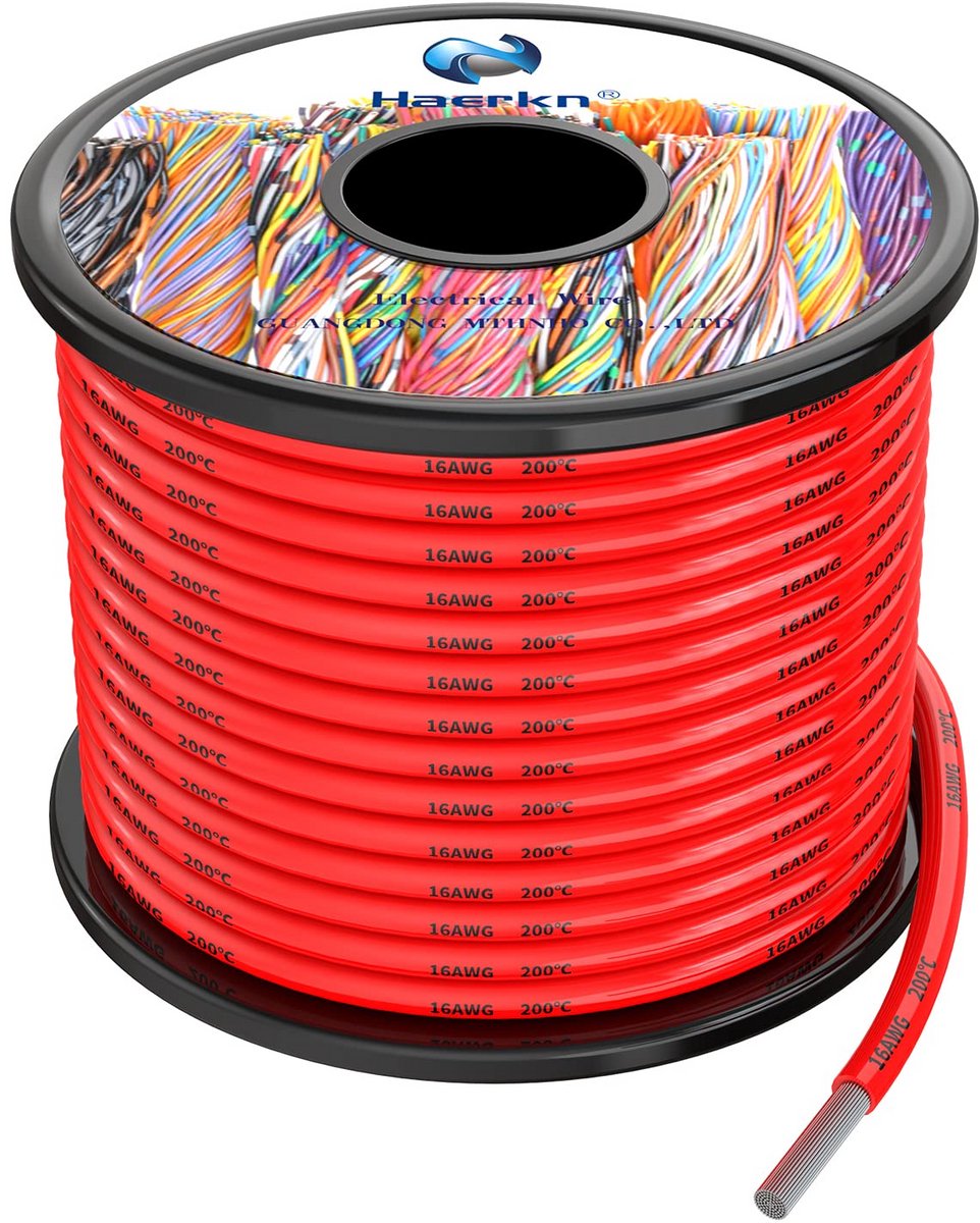 Elektrische Siliconen Draad 16AWG Rood - Hoge Temperatuur Zuurstofvrij Koper