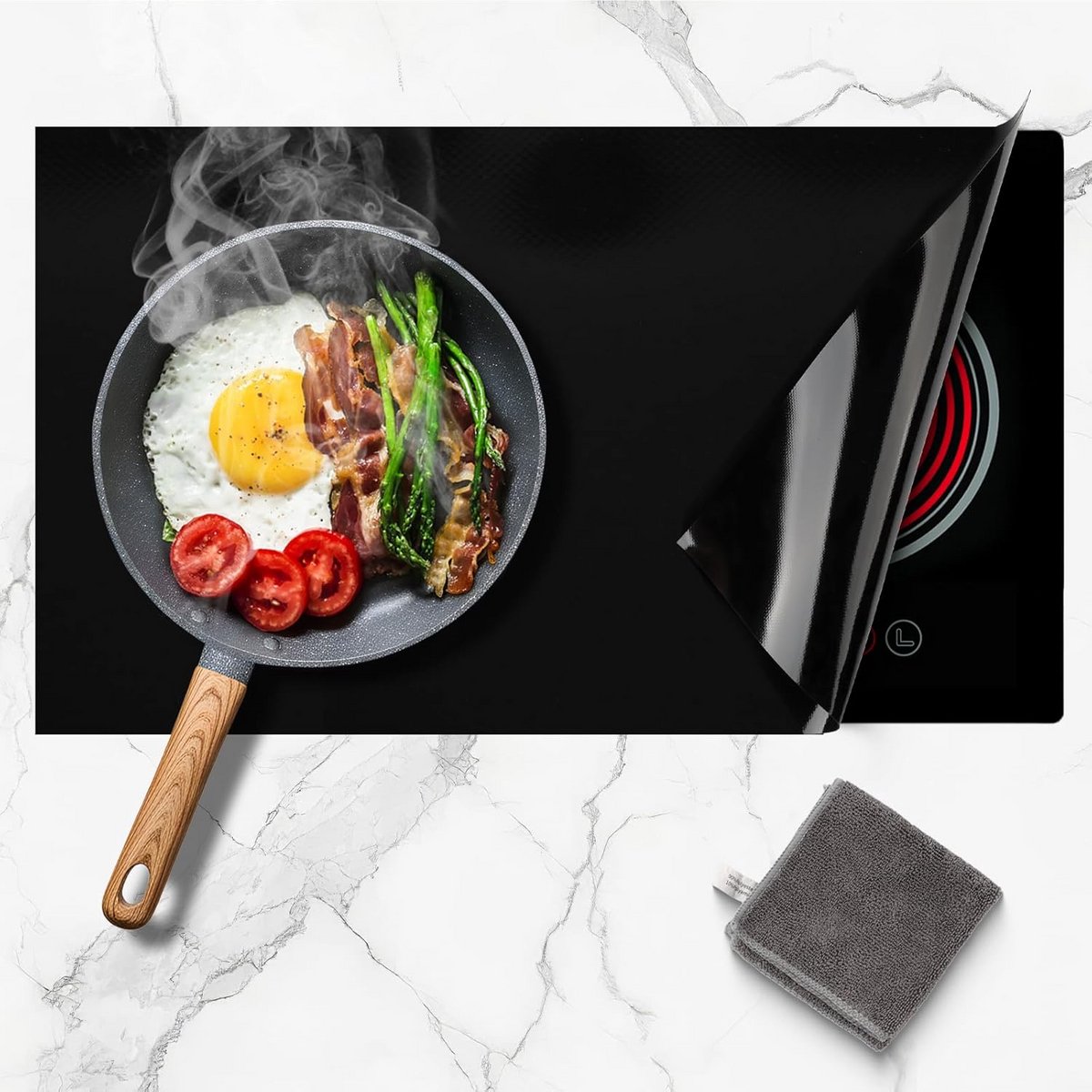 Hittebestendige Siliconen Onderlegger voor Inductiekookplaat en Stoommand - 54x90 cm