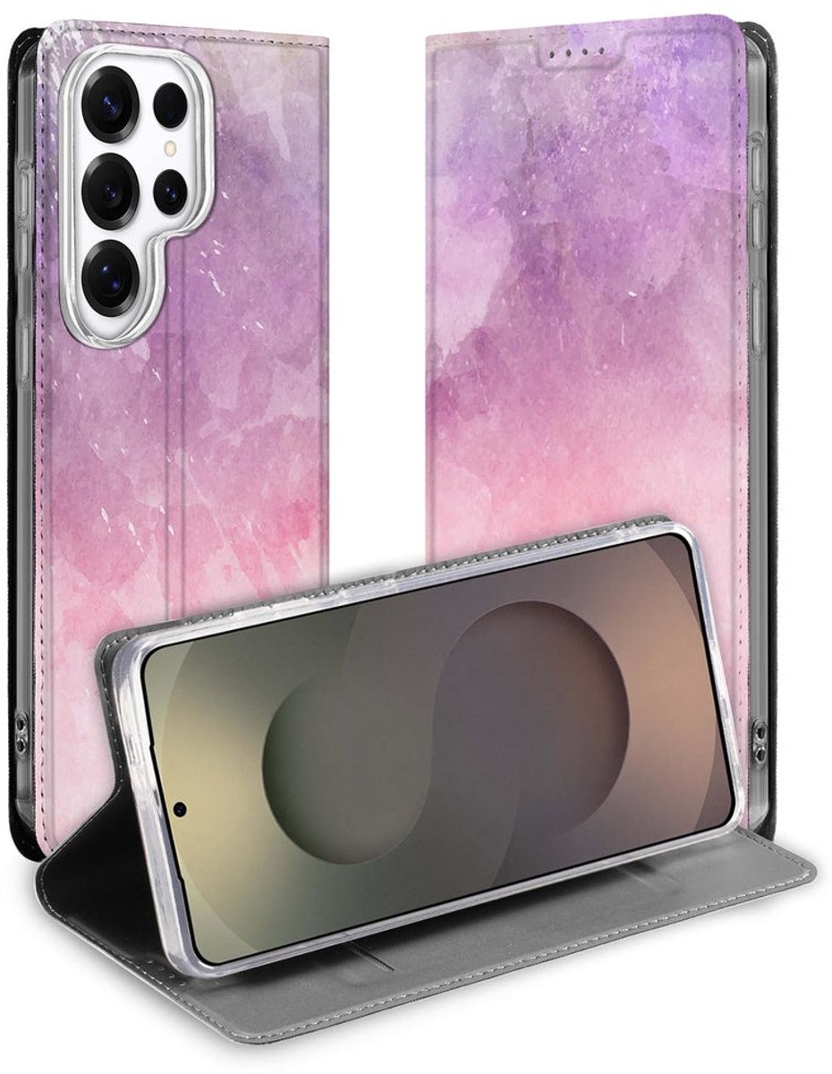 Book Case Samsung Galaxy S26 Ultra Pink Purple Paint