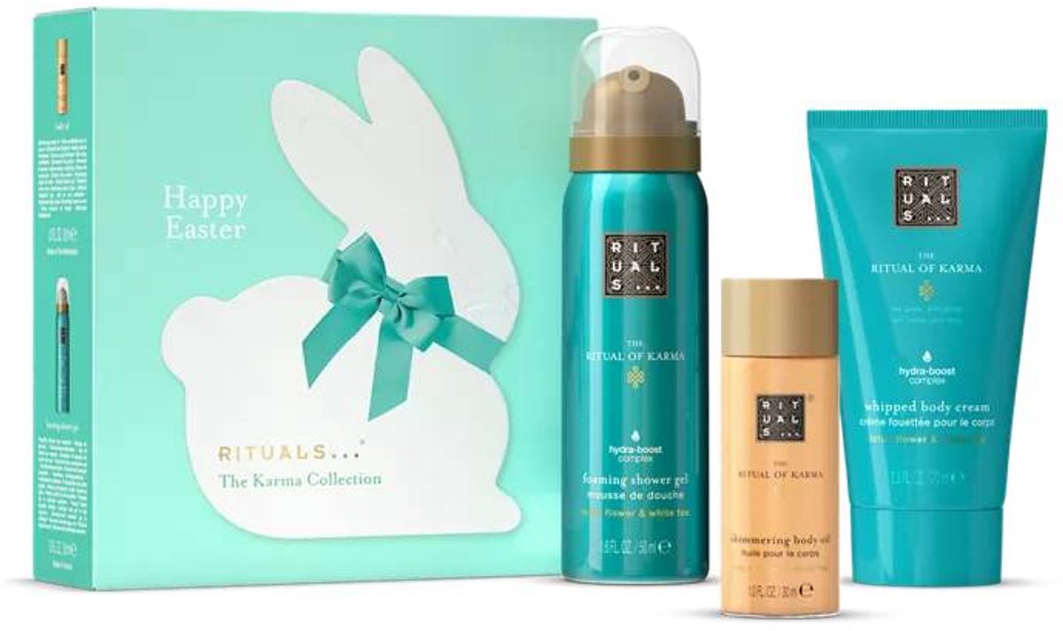 Rituals - Geschenkset voor Vrouwen - 3 Producten - Douchegel 50 ml + Bodycrème 70 ml + Body Oil 30 ml - Giftset Vrouw - Cadeaudoos - Geschenkdoos - Cadeauset - Badschuim - Doucheschuim - Shower Gel - Douche Foam - Body Cream - Cadeaus Set