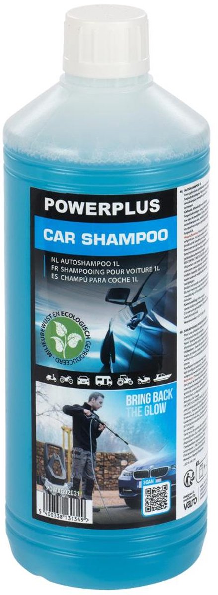 Powerplus Reinigingsmiddel Autoshampoo POWXG92031 – 1l – Voor alle voertuigen – In combinatie met Powerplus hogedrukreinigers