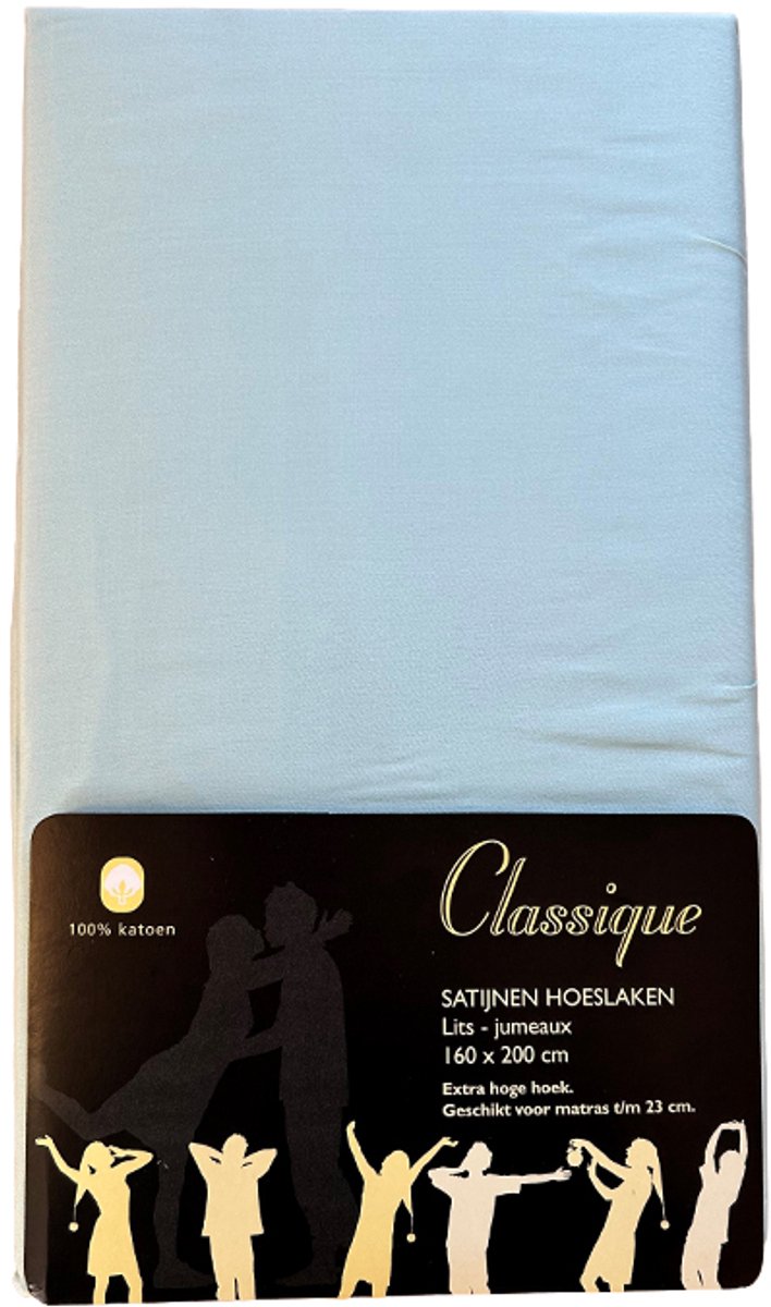 Hoeslaken 100% Hoogwaardig Katoen Satijn - 160x200 - Plume - Restant Actie!