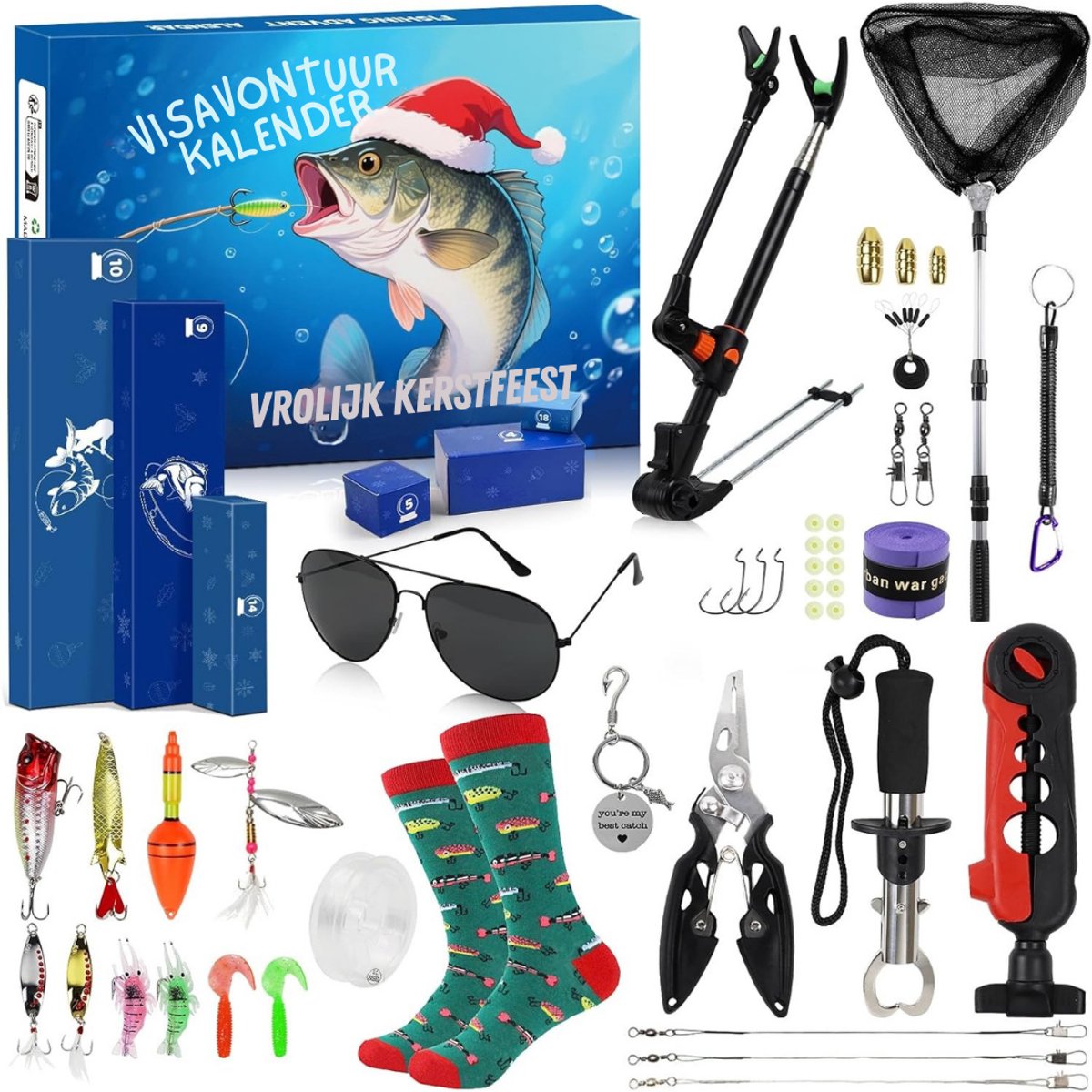 RWB® Adventskalender Mannen - Adventkalenden Heren - Adventkalender - Veelkleurig - 44cm x 33cm x 6cm