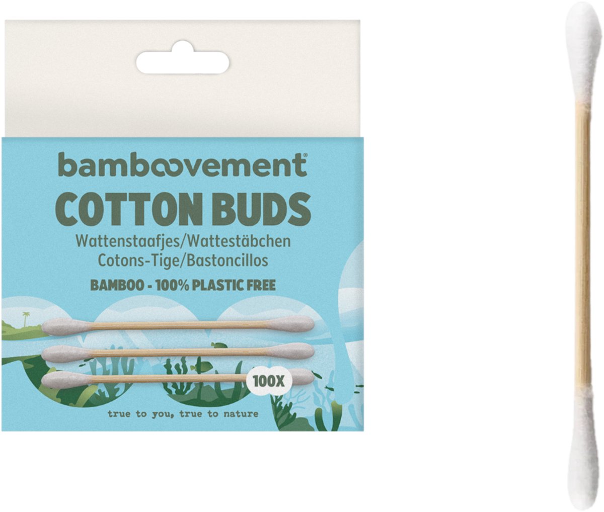 Bamboovement Bamboe Wattenstaafjes - 100% Plasticvrij - 400 Stuks - Bulkvoordeel