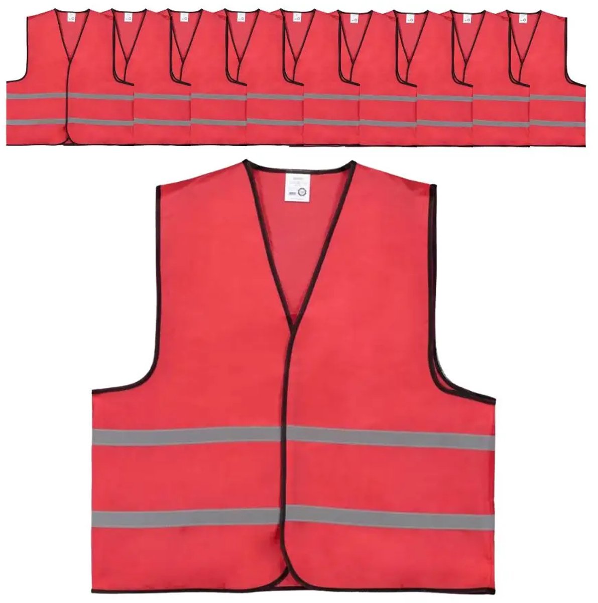 Rood veiligheidshesje | 10 stuks