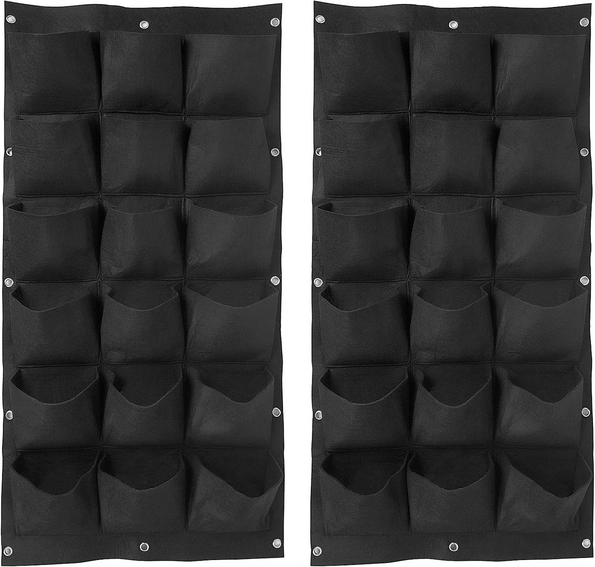 Kweekzakken - 2 Stuks - Plantzak - Polyester en vilt - Herbruikbaar - Zaadpotjes - Planten groeizak - Kweekzak - Groeipot - Plantenzak - Plantenmand - Rechthoek - Geschikt voor plantenteelt - 50*100CM - Zwart