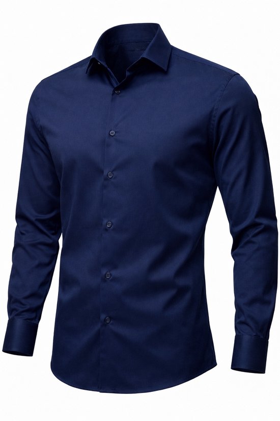 Peter Werth Heren Castle Cotton Oxford Overhemd met Lange Mouwen Wit