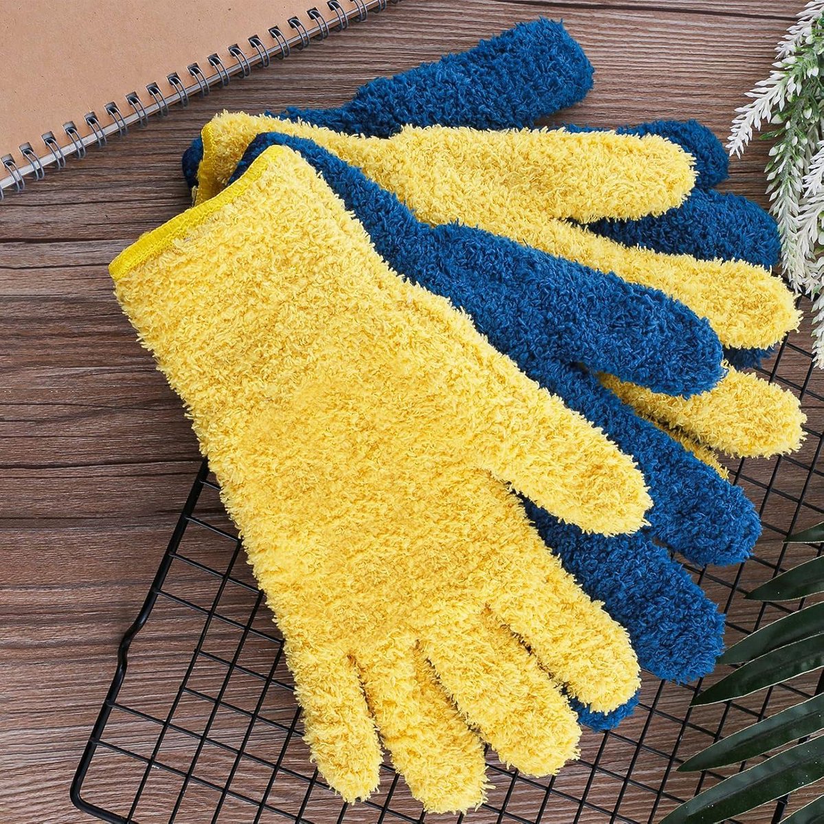 Microvezel stofhandschoenen voor reiniging van keuken, huis en meubels - set van 2