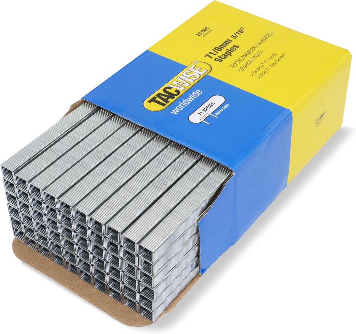 Type 71/6 mm verzinkte stoffeerdersnieten 20.000 stuks