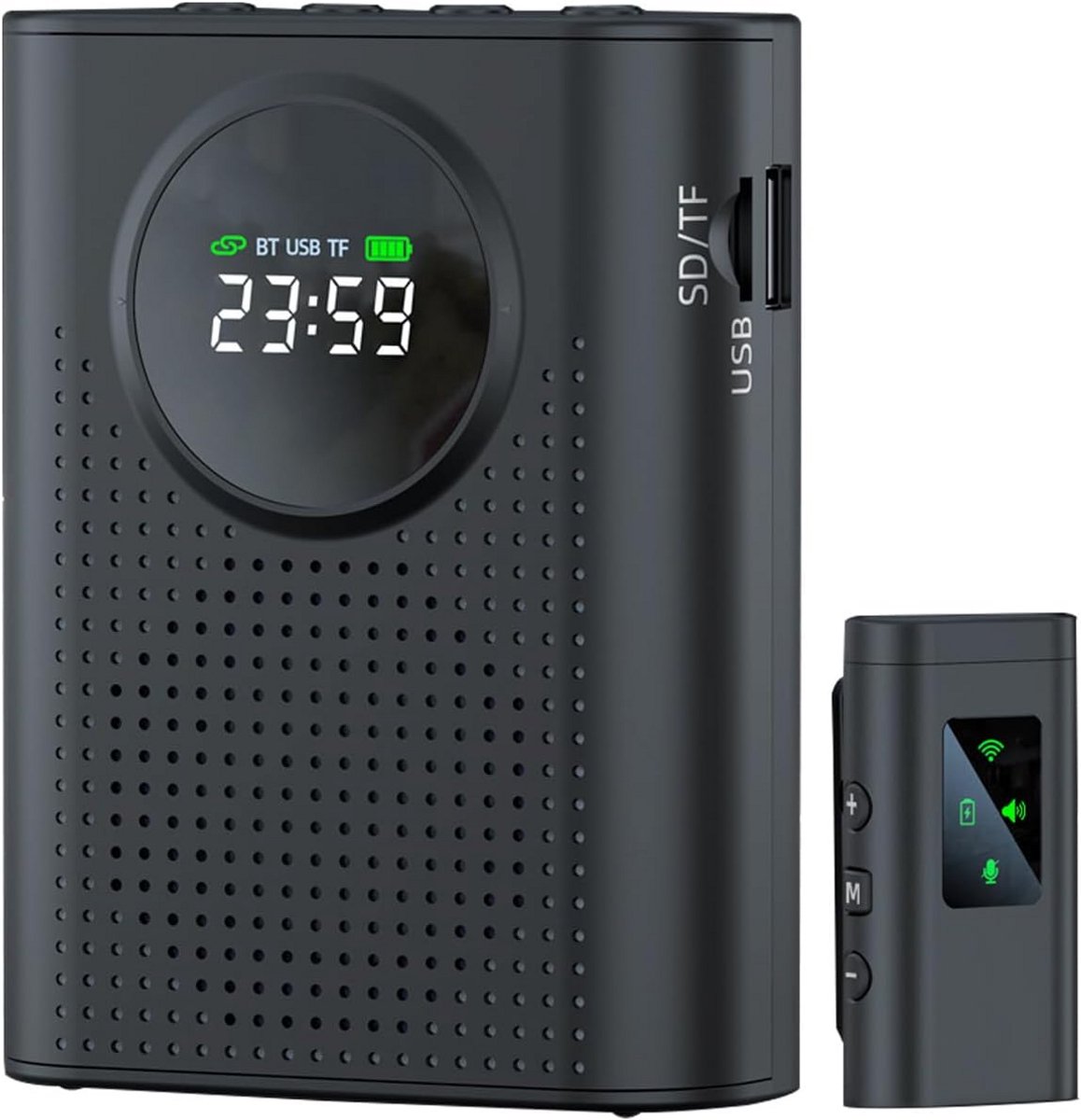 Draagbare Draadloze Spraakversterker 10 W met Lavaliermicrofoon en 2600 mAh Batterij - Ideaal voor Onderwijs en Presentaties