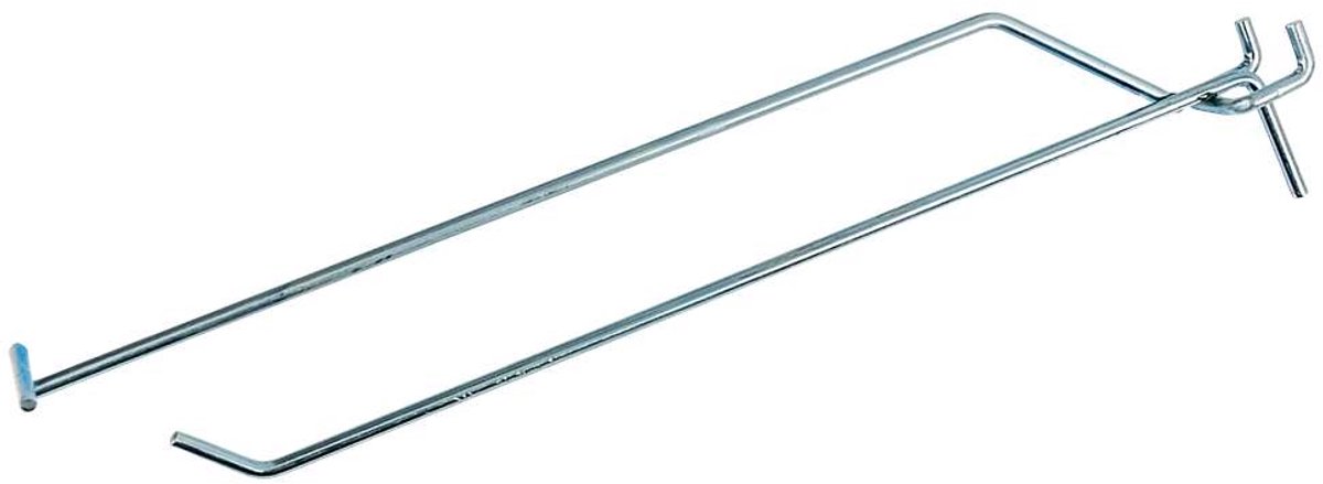 EURO Perforated – Enkel Winkelhaak – 25 cm Lengte – Ø4 mm Draad – Verzinkt Staal – Prijsetikethouder