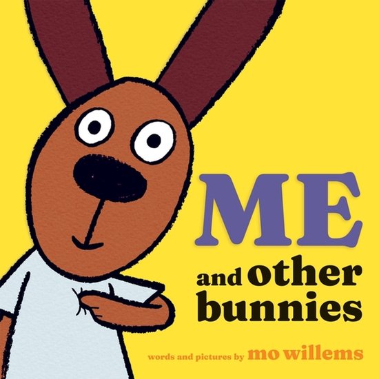 Boekomslag met een bruine konijnenillustratie en de tekst 'ME and other bunnies' in paarse en zwarte letters.