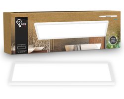 B.K.Licht Shallow - LED Badkamerlamp Plafonniere - paneel plafondlamp - badkamerverlichting met neutraal wit licht - IP44 - 58 x 20 cm - wit