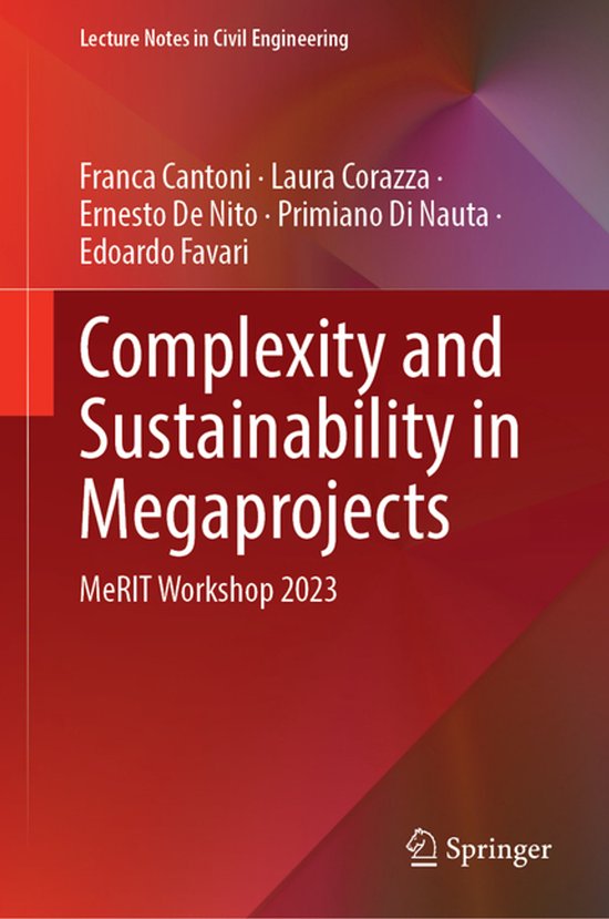 Lecture Notes in Civil Engineering493- Complexity and Sustai ... - cover