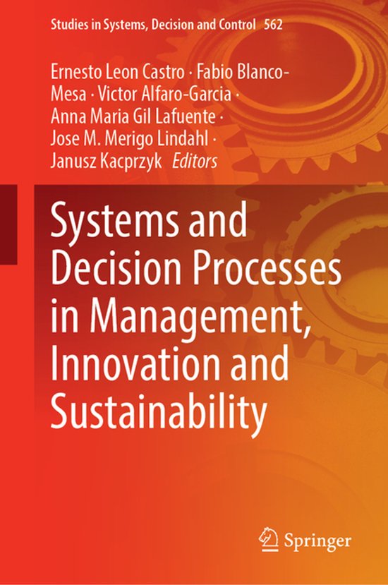 Studies in Systems, Decision and Control562- Systems and Dec ... - cover