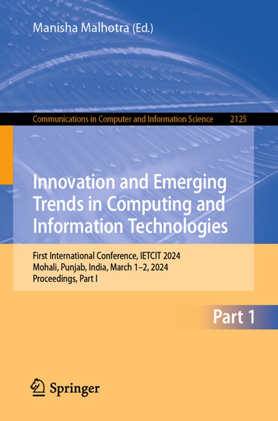 Communications in Computer and Information Science2125- Inno ... - cover
