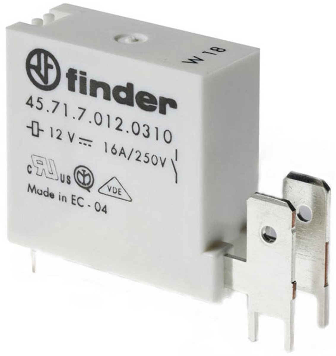 Finder 45.71.7.012.1310 Printrelais 12 V/DC 16 A 1x NO 1 stuk(s)