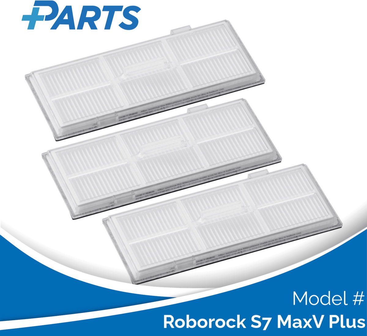 Roborock S7 MaxV Plus Filters (3 Stuks, Plus.Parts® alternatief voor 8.02.0082)
