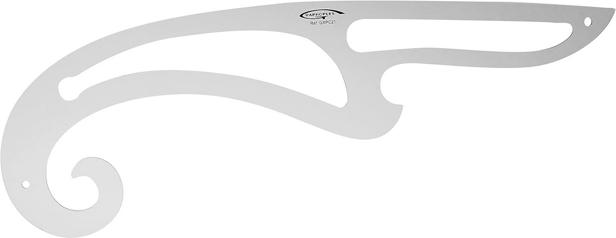 Transparante Boog Sjabloon 41,5 cm voor Technisch Tekenen en Architectuur