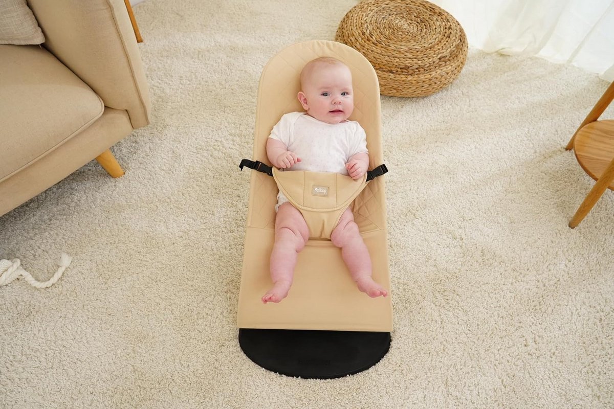 Hoes voor Babywipstoel - Gewatteerd & Hypoallergeen Katoen - Compatibel met BabyBjörn Babysitter Balance, Soft & Bliss - Ergonomische Pasvorm - Beige – foto 7