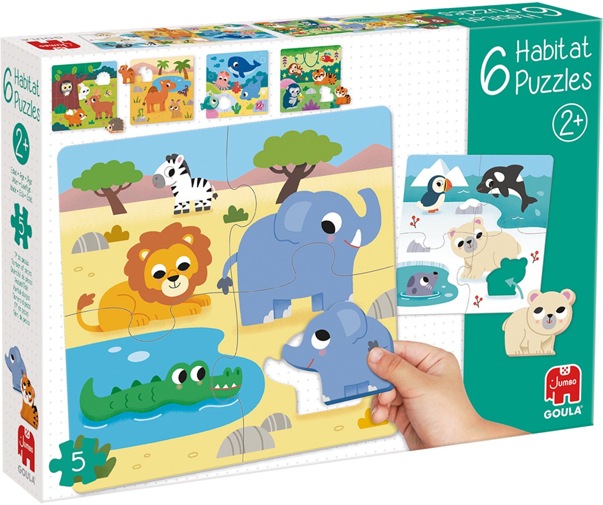 Goula Jumbo puzzel 6 habitat - 5st.